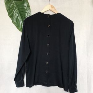 Vintage Christian Dior Chemise Blouse Button Back